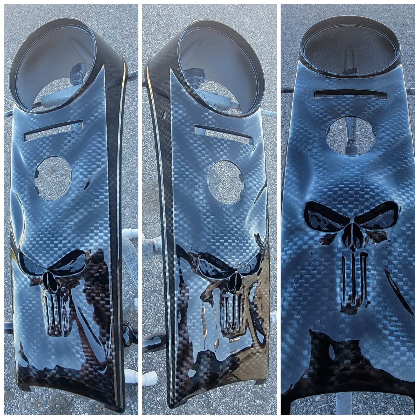 The Punisher console with carbon fiber theme