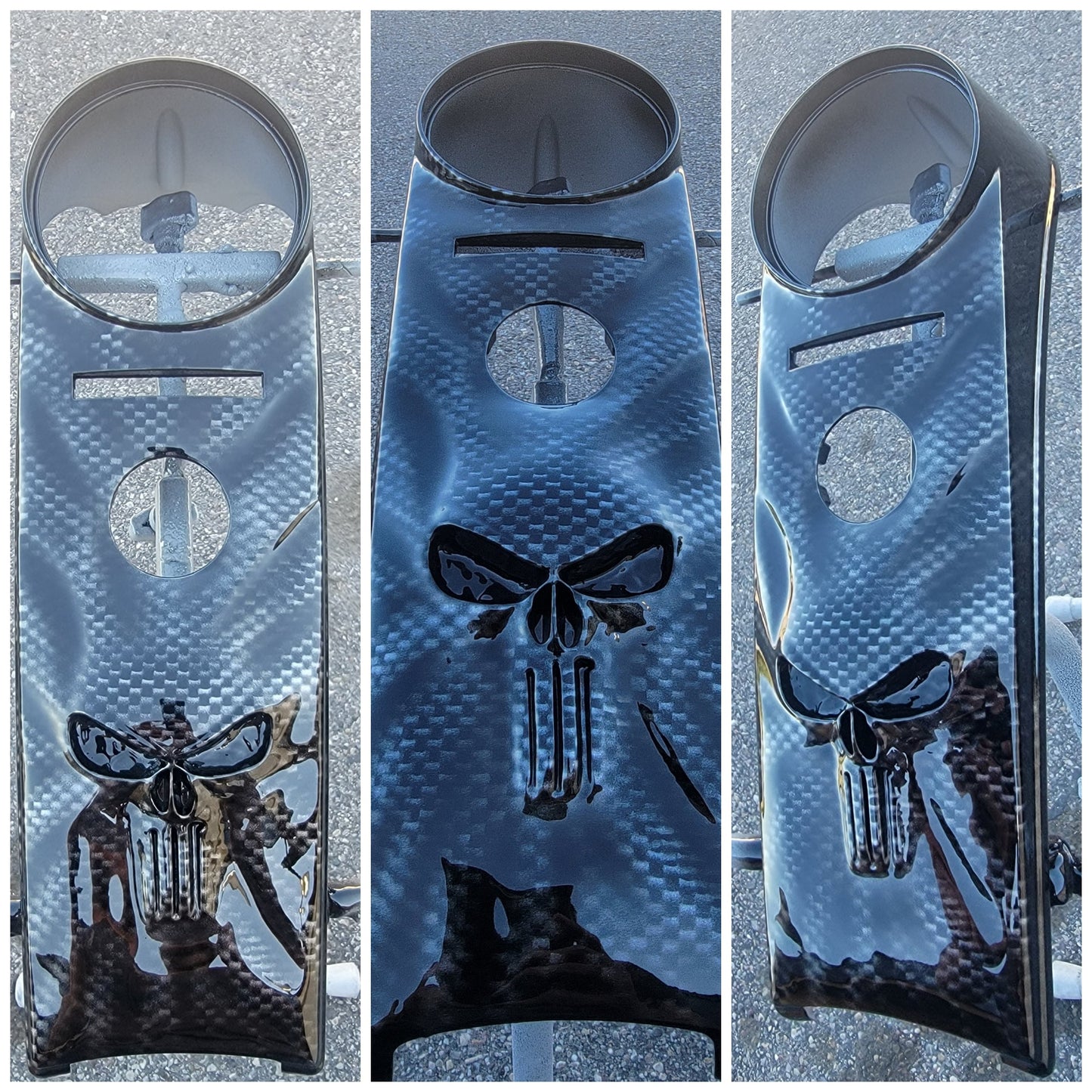 The Punisher console with carbon fiber theme