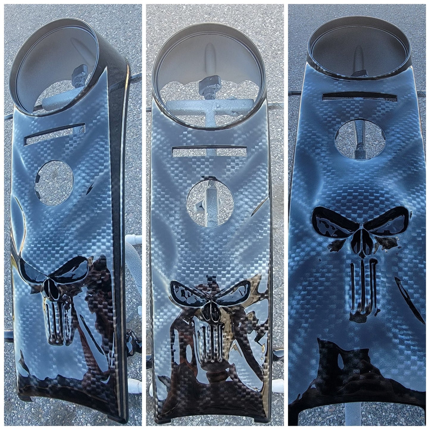 The Punisher console with carbon fiber theme