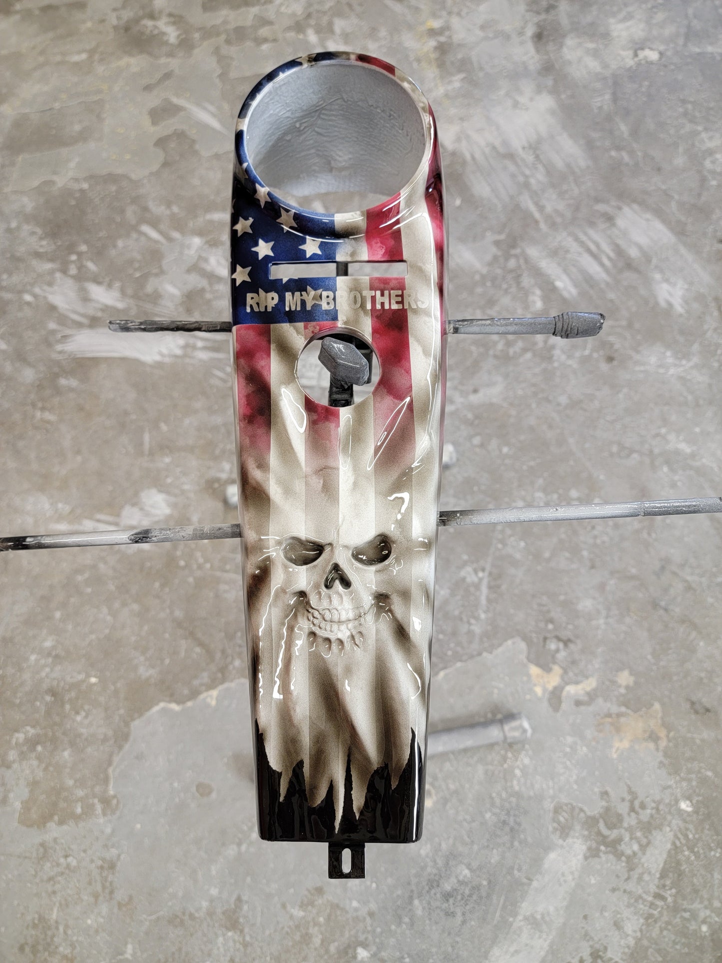 Harley Davidson softail console 3D skull flag theme