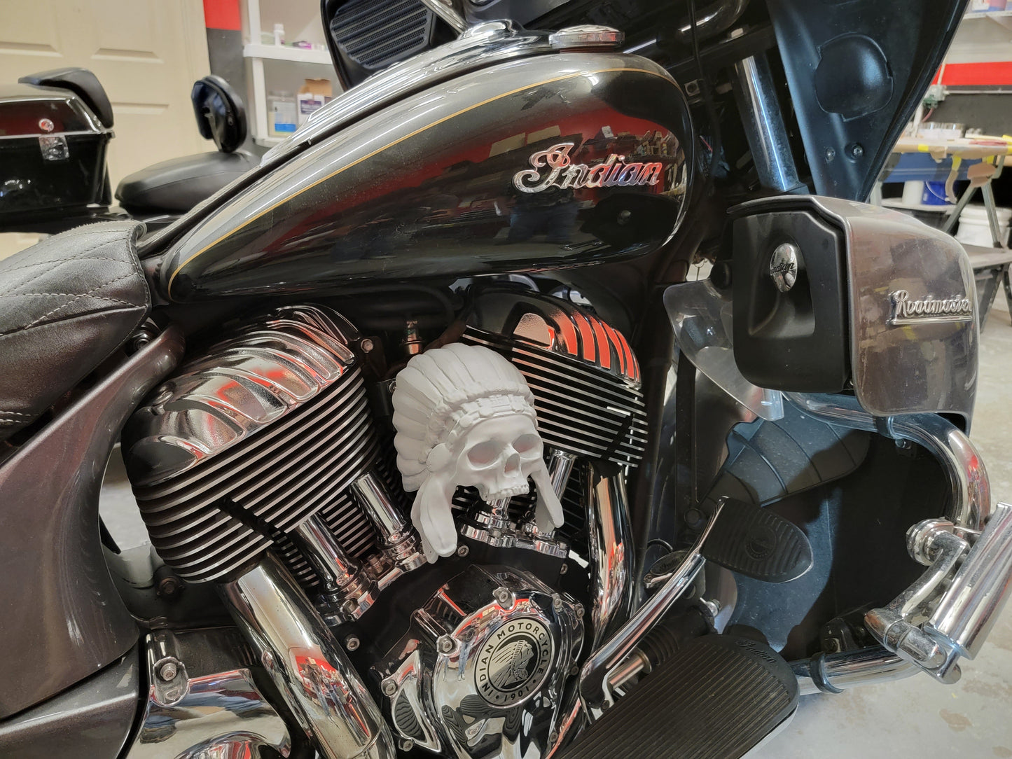 Color match Indian skull warbonnet Horn cover