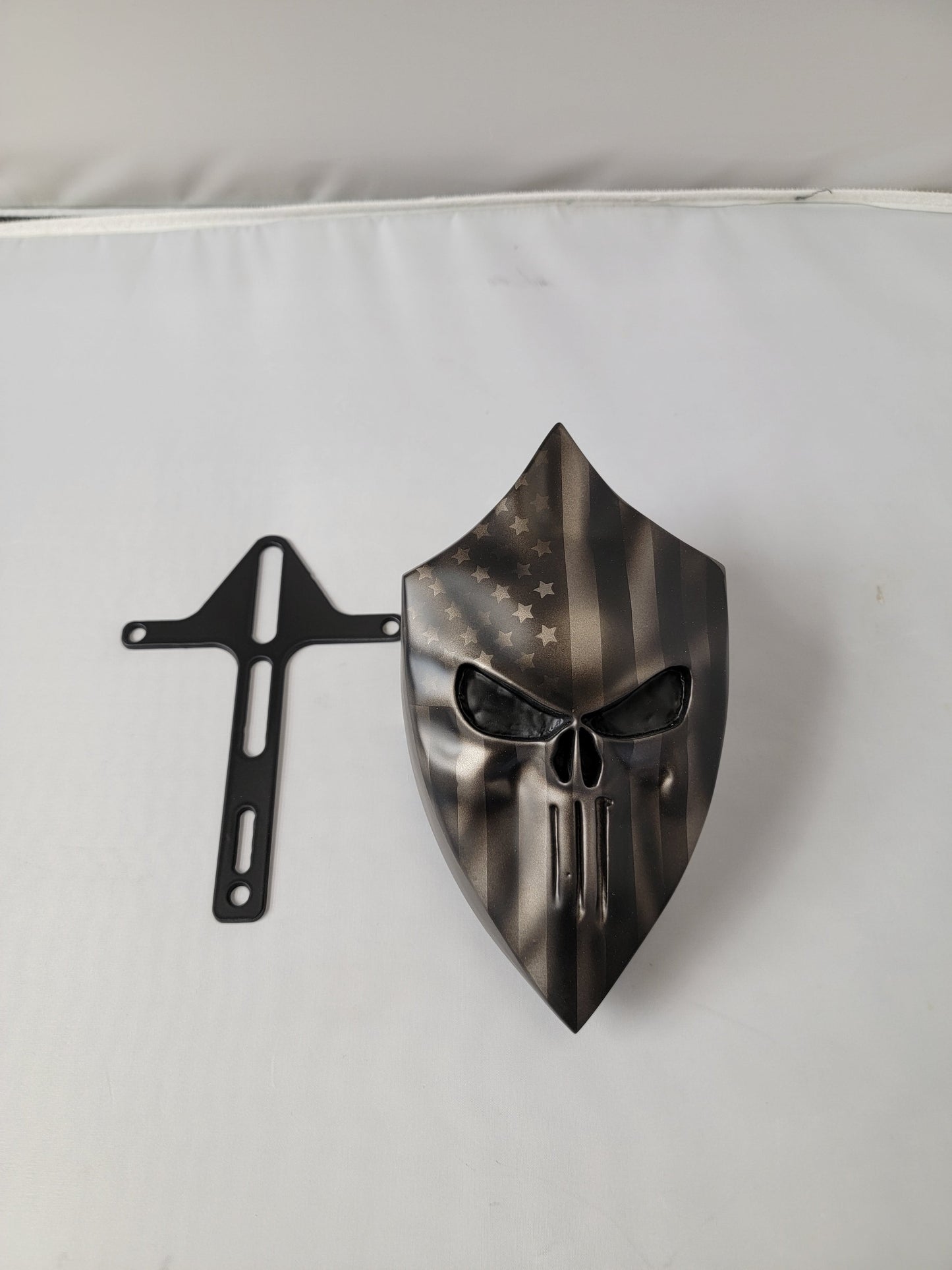 Indian Punisher bronze smoke flag horn cover denim finish