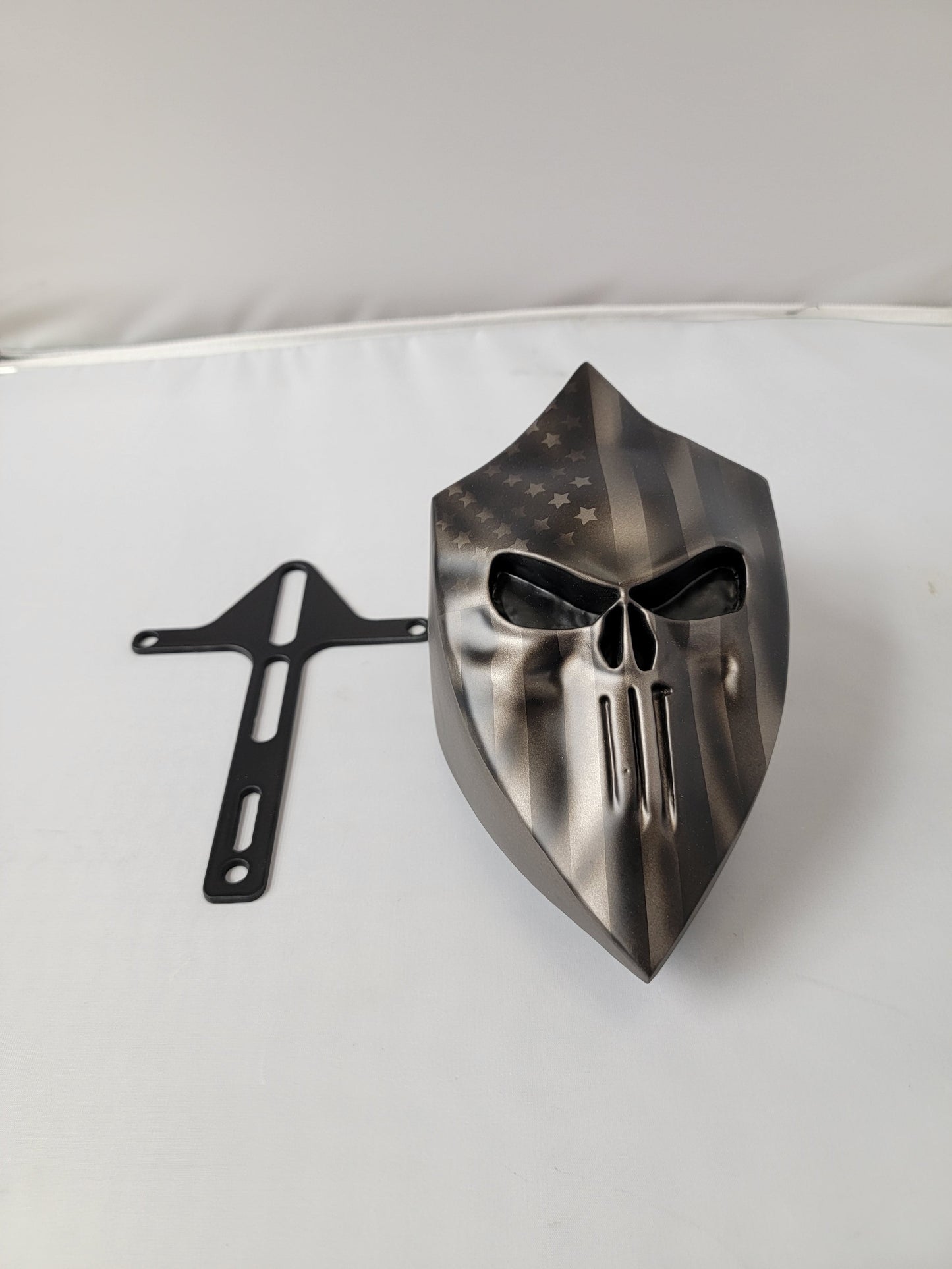 Indian Punisher bronze smoke flag horn cover denim finish