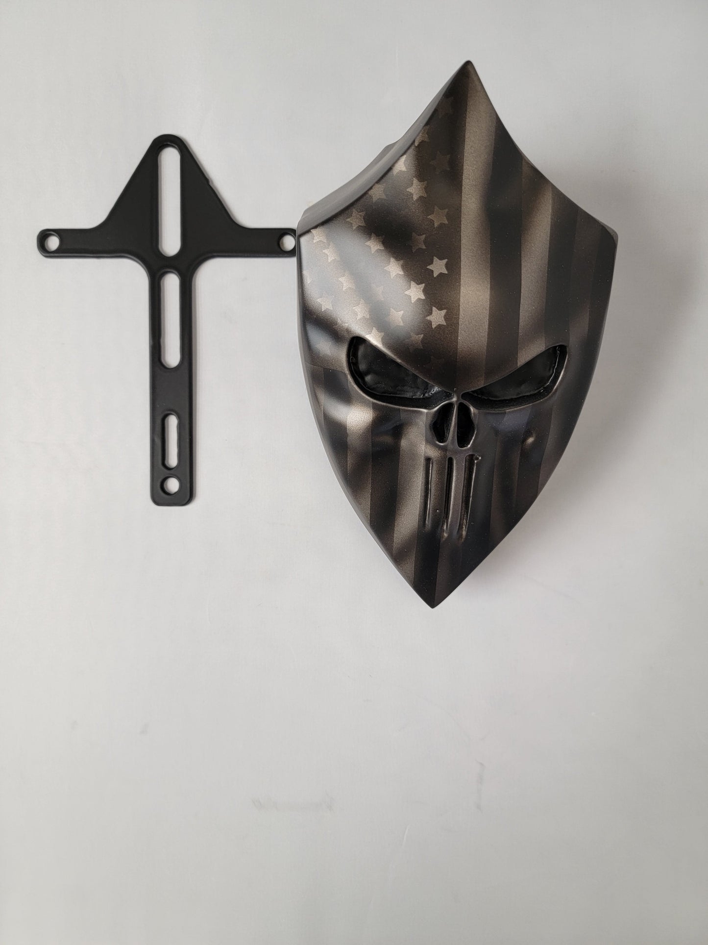Indian Punisher bronze smoke flag horn cover denim finish
