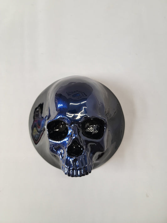 Ancient skull stretching through Honda Fury 14-21 derby cover