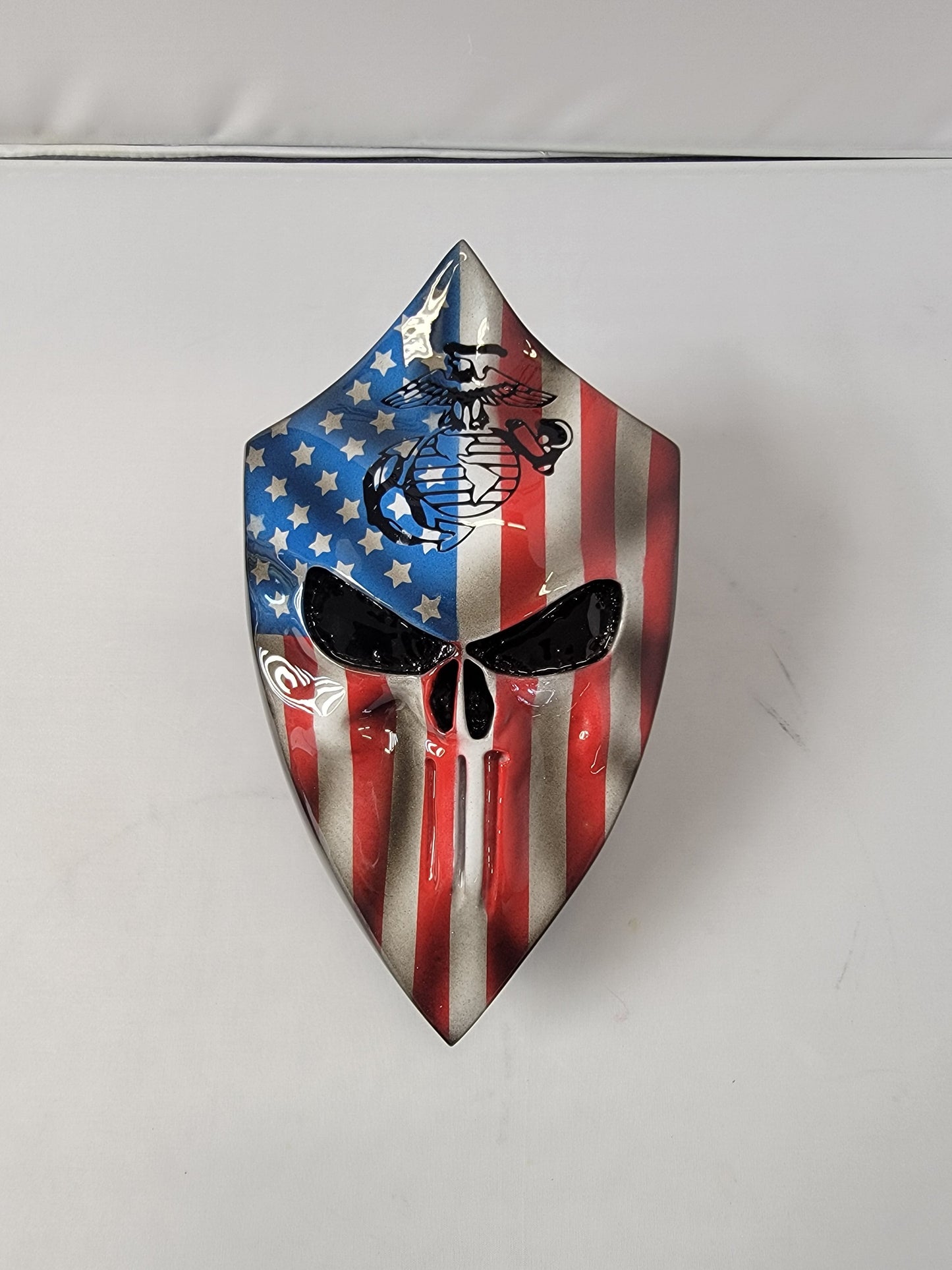 3D Punisher with American flag USMC logo