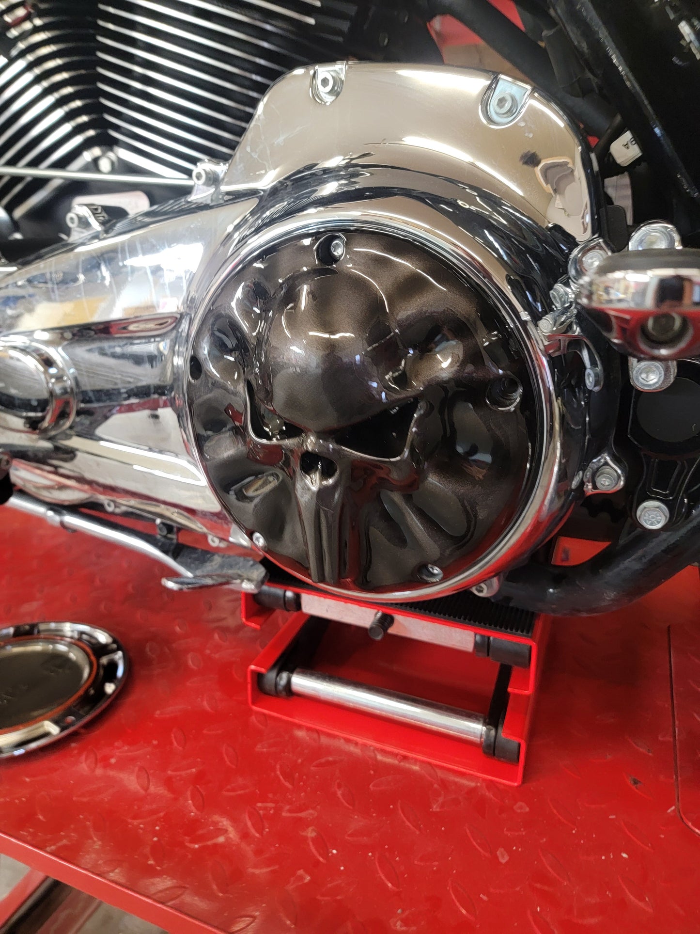 Punisher skull Harley derby and points cover