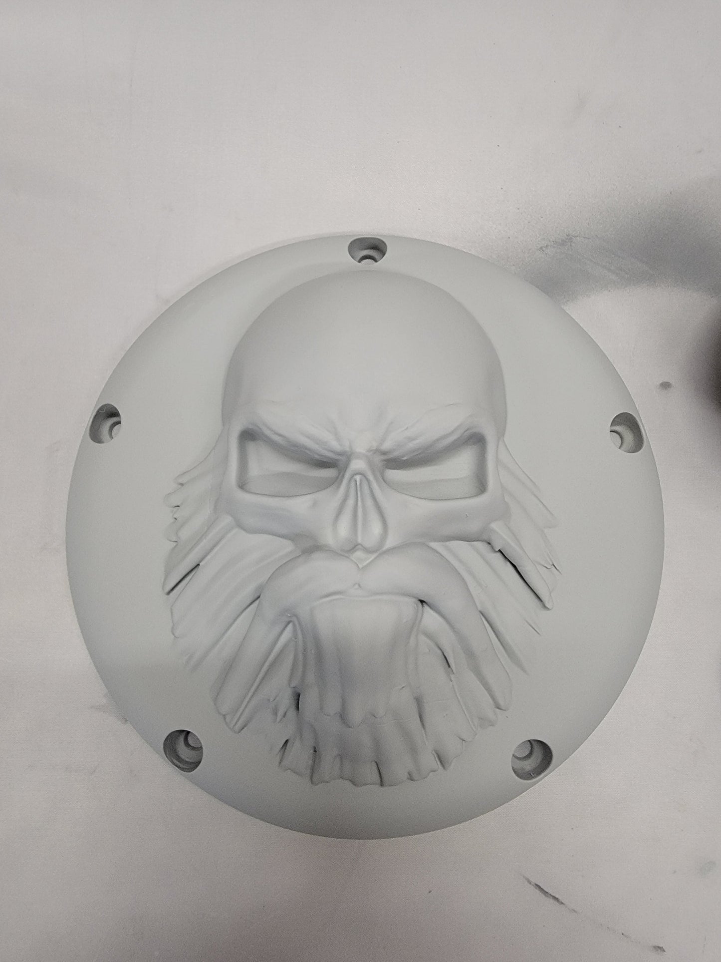 3D bearded skull derby cover and points cover