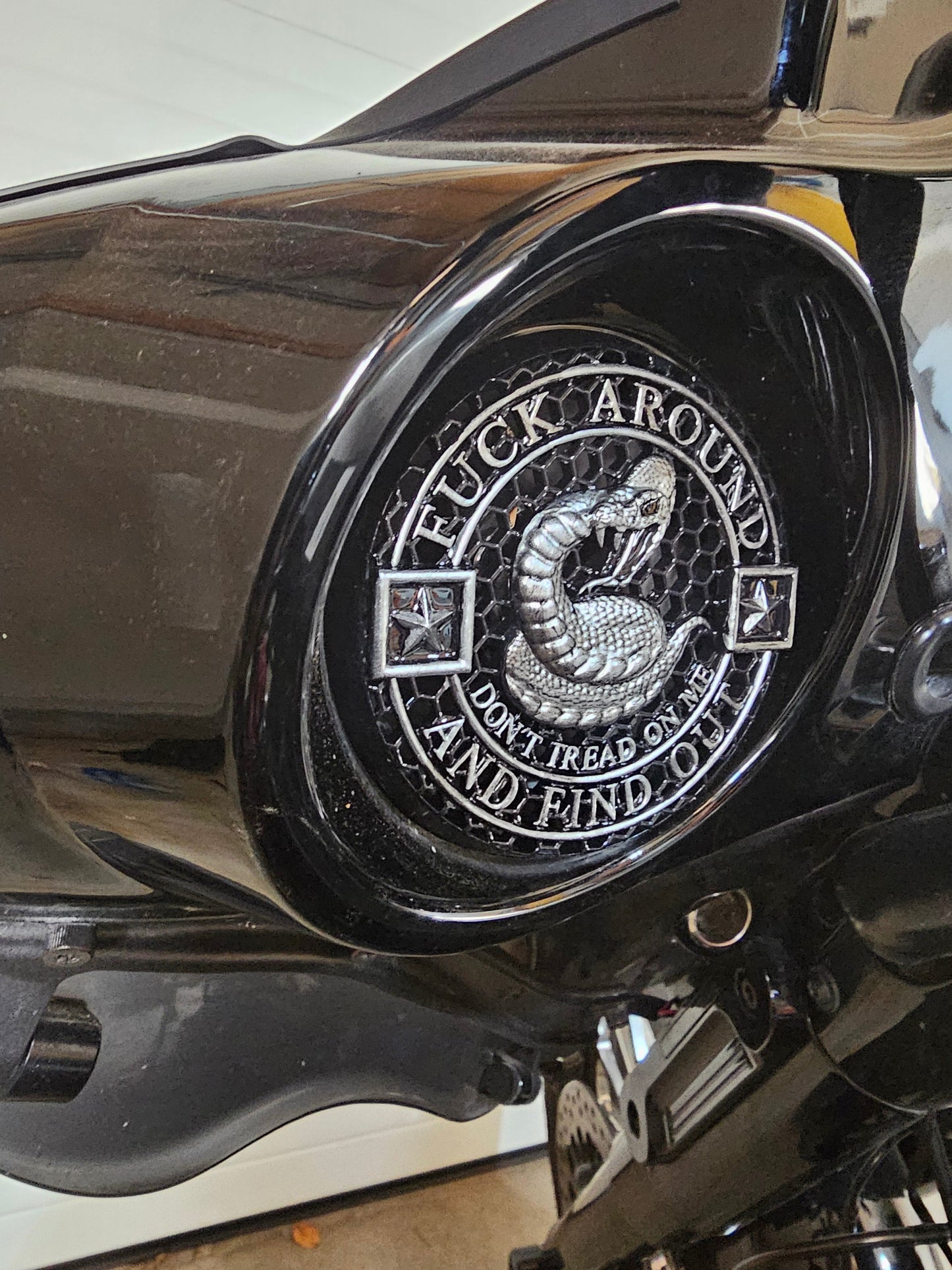 97-25+ Touring 3D Don't Tread on me speakers grill covers set
