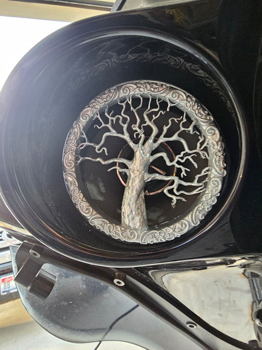 97-25+ Touring 3D tree of life speakers grill covers set