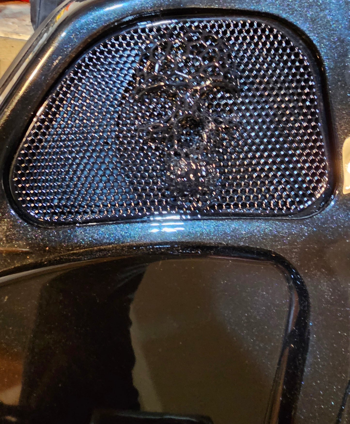 98-2024 Road Glide 3D webbed Skull speakers grill covers set