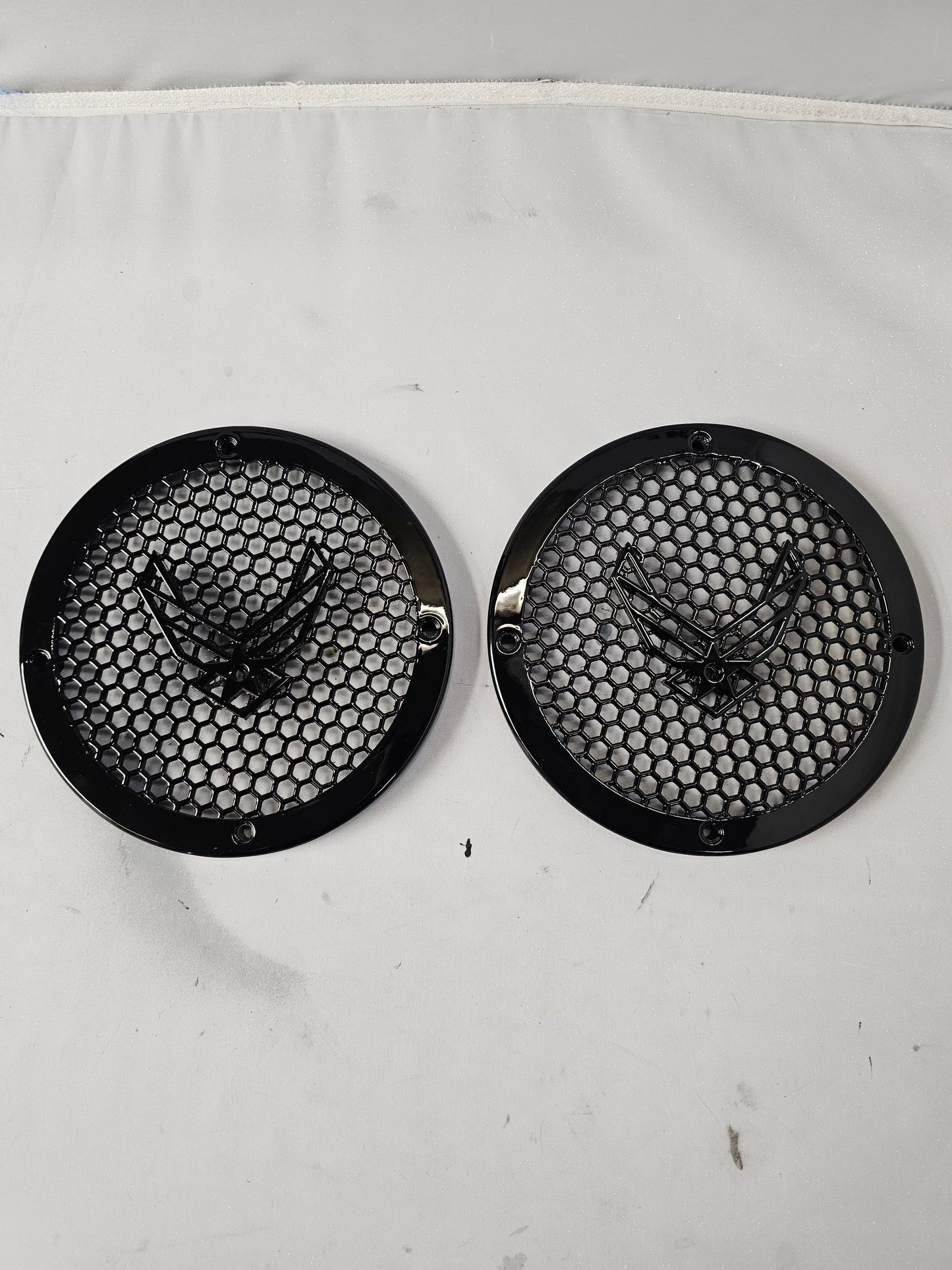 A set of Air Force 14-23 Harley Davidson Touring Pack Speaker Grill Cover Guard