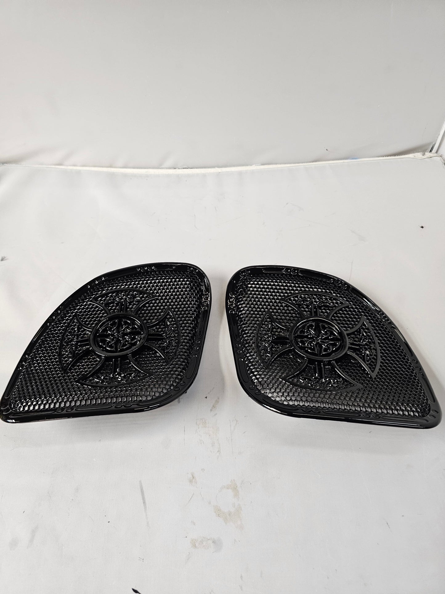 98-2024 Road Glide 3D Celtic cross speakers grill covers set