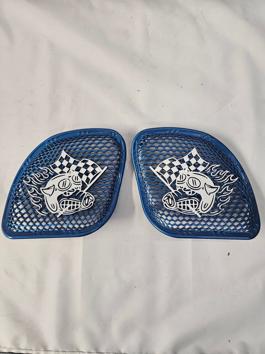 98-2024 Road Glide 3D Fast Johnny speakers grill covers set