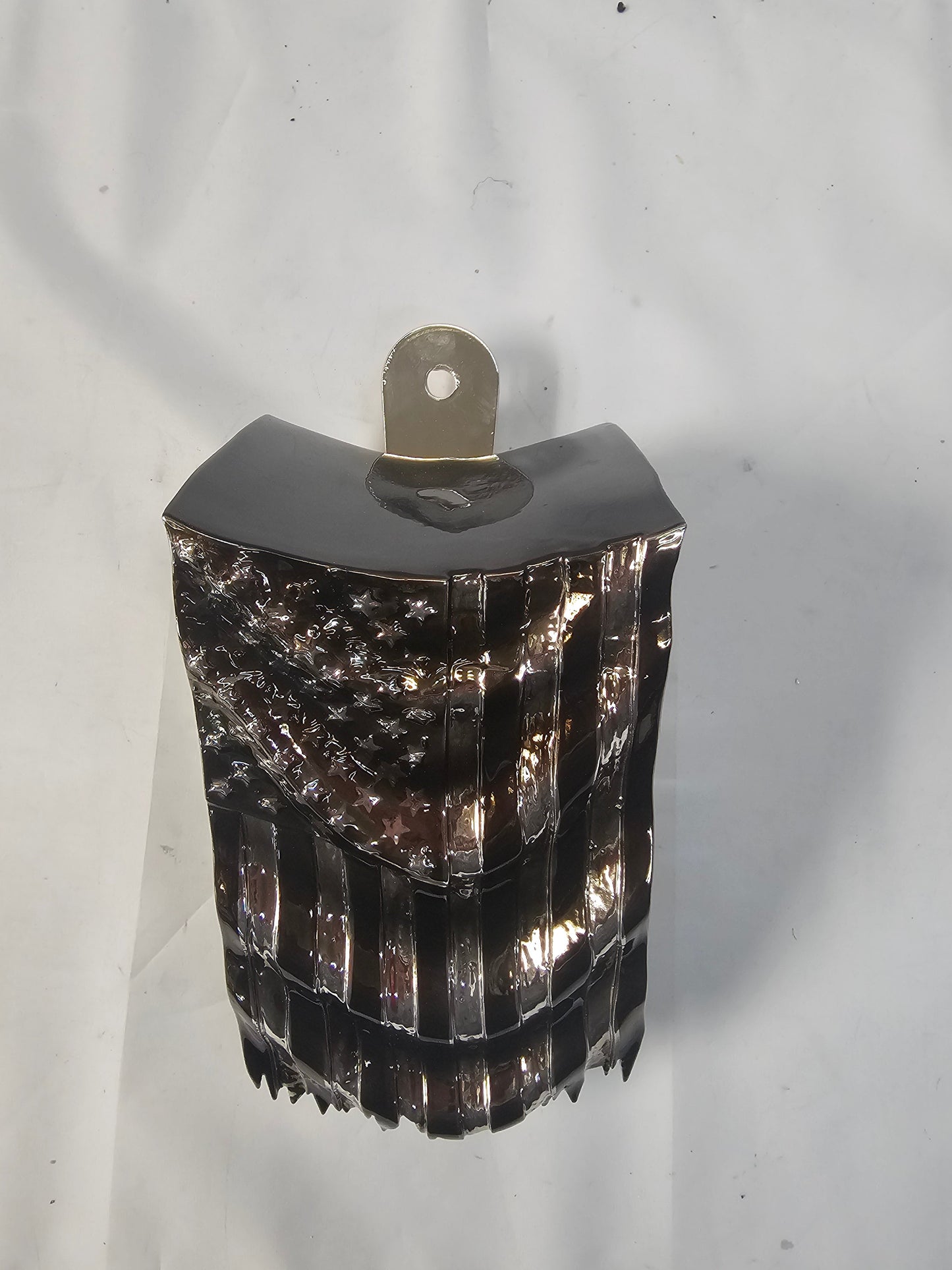 Draped American flag horn cover