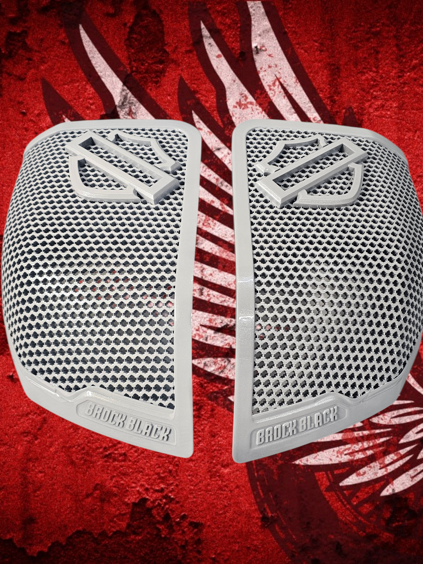 24+ Harley Davidson bag lid Speaker Grill Cover Guard shield theme