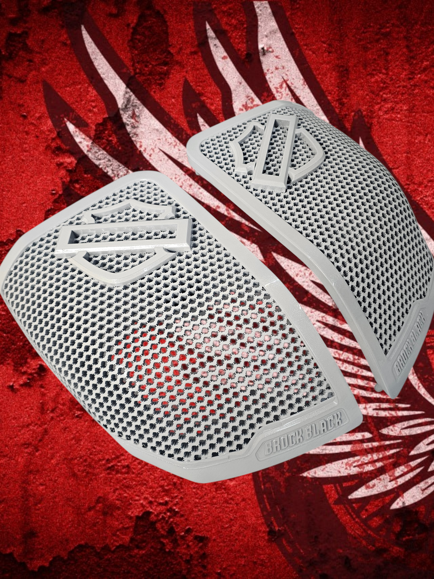 24+ Harley Davidson bag lid Speaker Grill Cover Guard shield theme