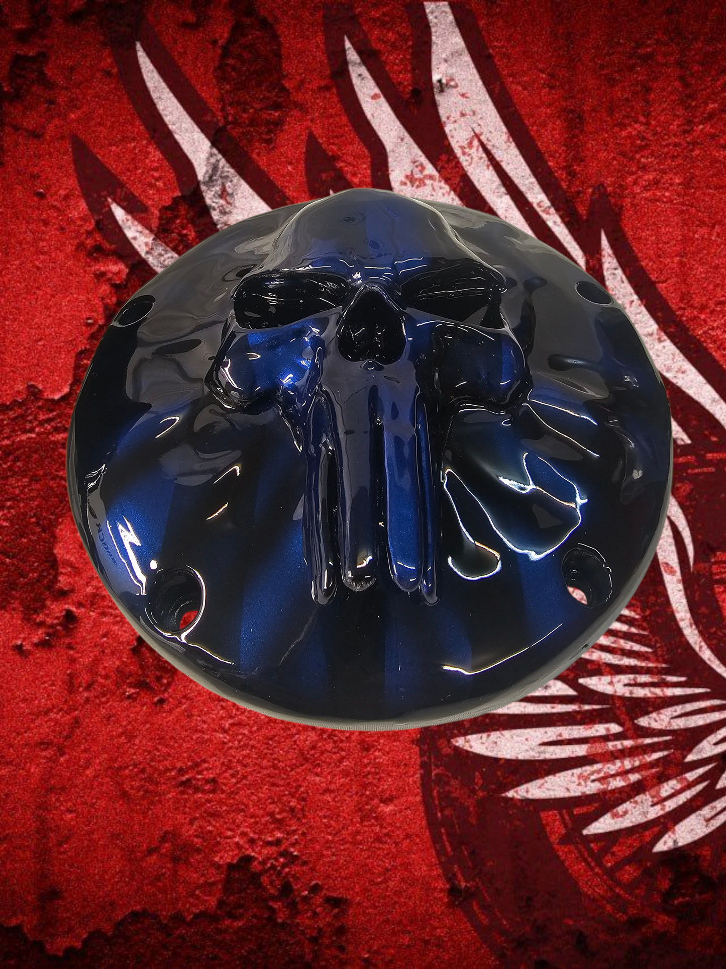 Punisher skull Harley derby cover