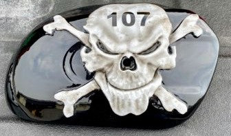 3D skull and crossbones 107 Harley air cleaner