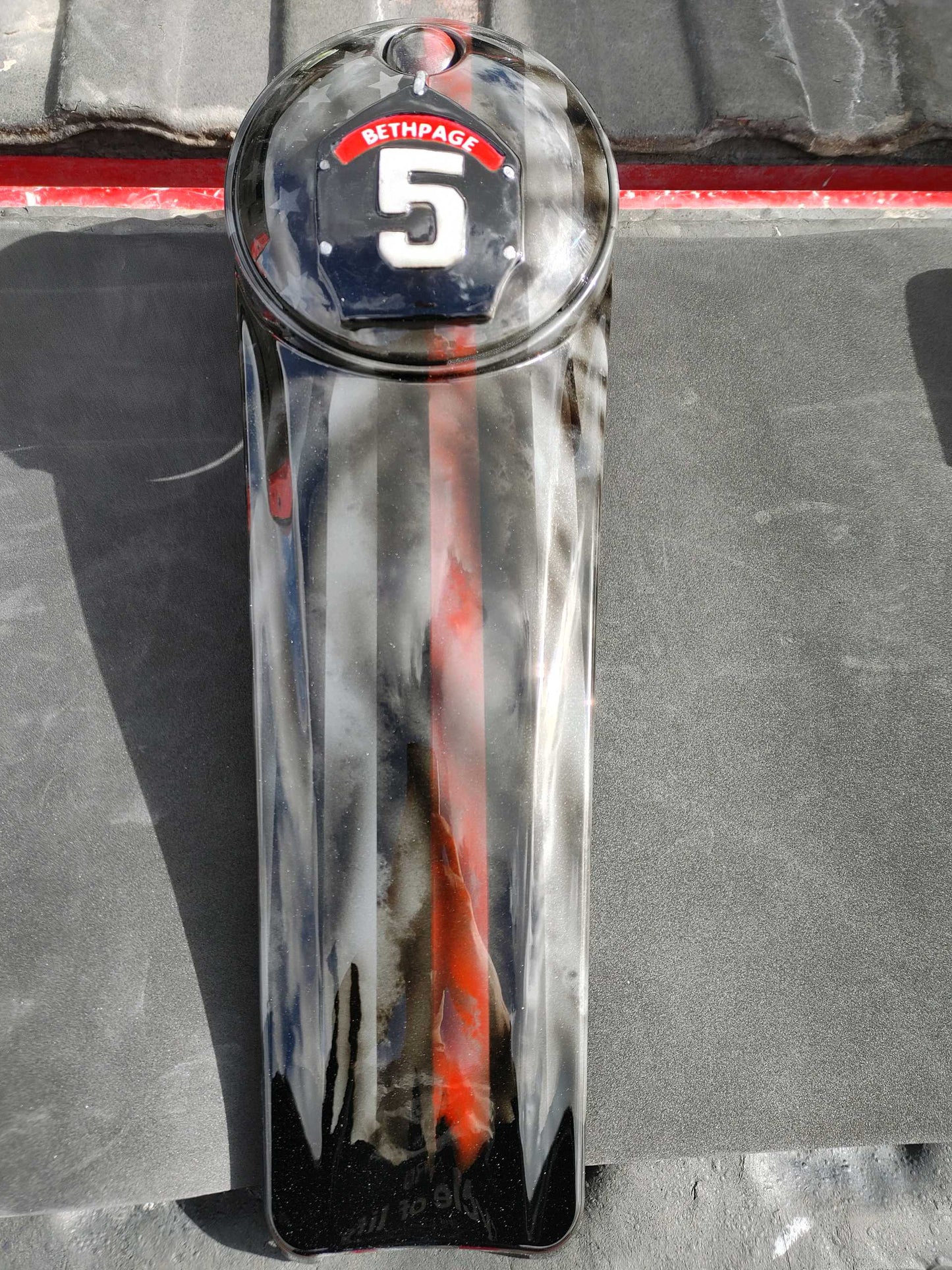 Harley firefighter themes American flag console