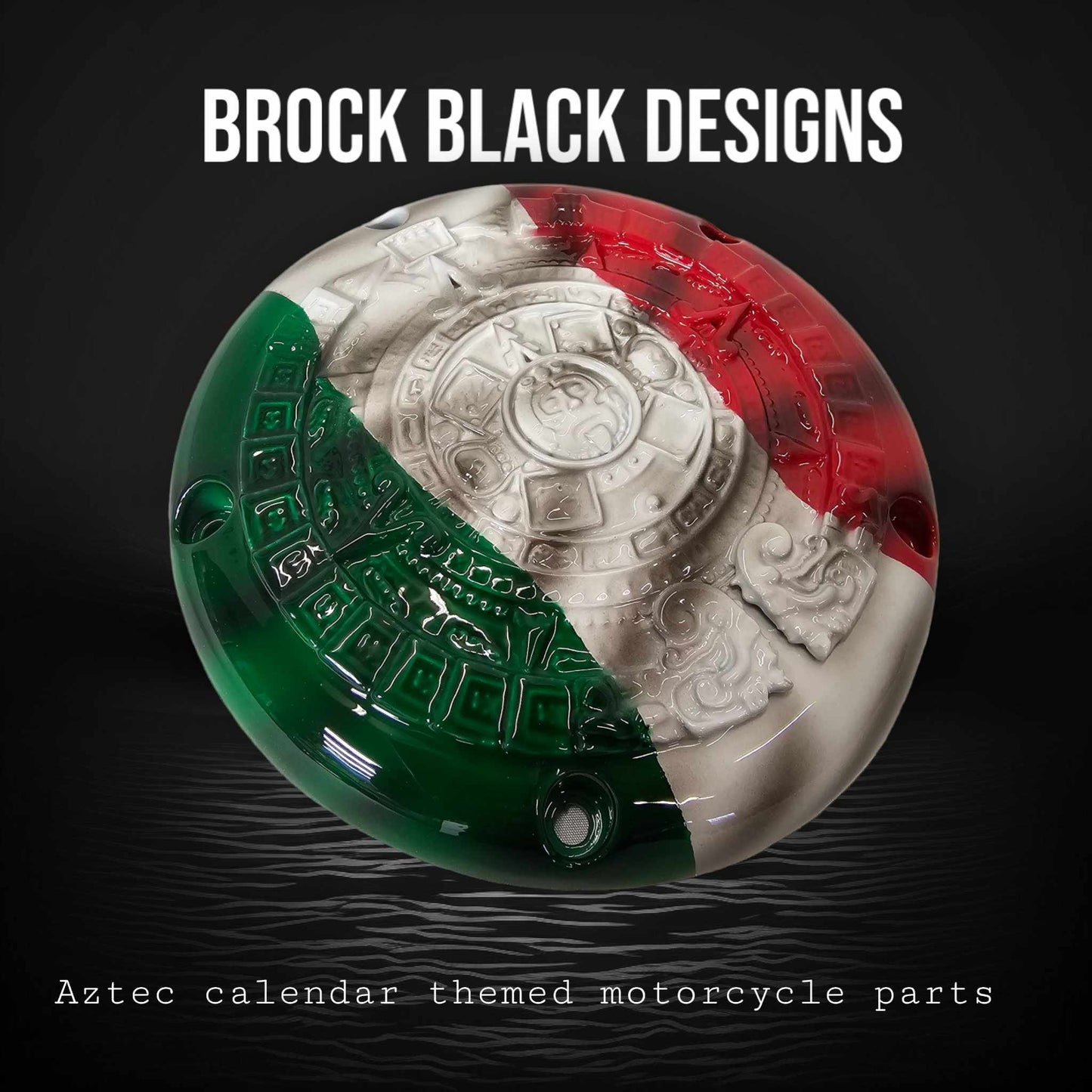 3D Aztec themed derby cover and points cover