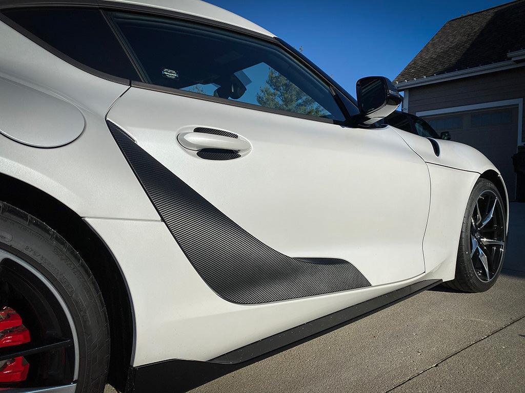 3D Carbon Door Trim Overlay / Garnish / Protector - 2020+ Supra
