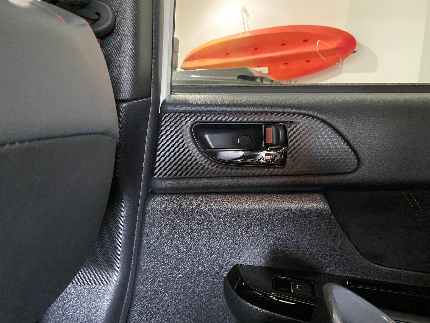 3D Carbon Interior Door Handle Trim Overlays - 2015-2021 WRX / STI