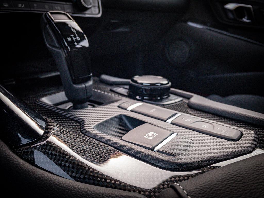 3D Carbon Shifter Trim Panel Overlay - 2020+ Supra