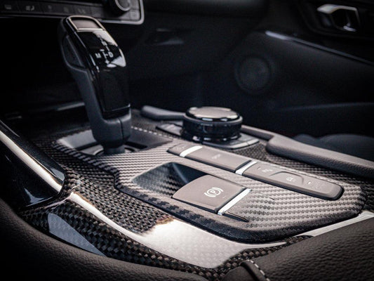 3D Carbon Shifter Trim Panel Overlay - 2020+ Supra