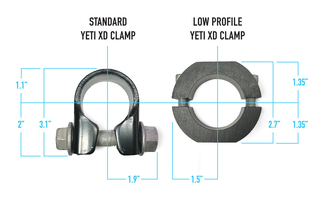 Jeep Low Profile Track Bar Clamps Yeti XD For 07-24 Wrangler JK/JL/Gladiator Steer Smarts