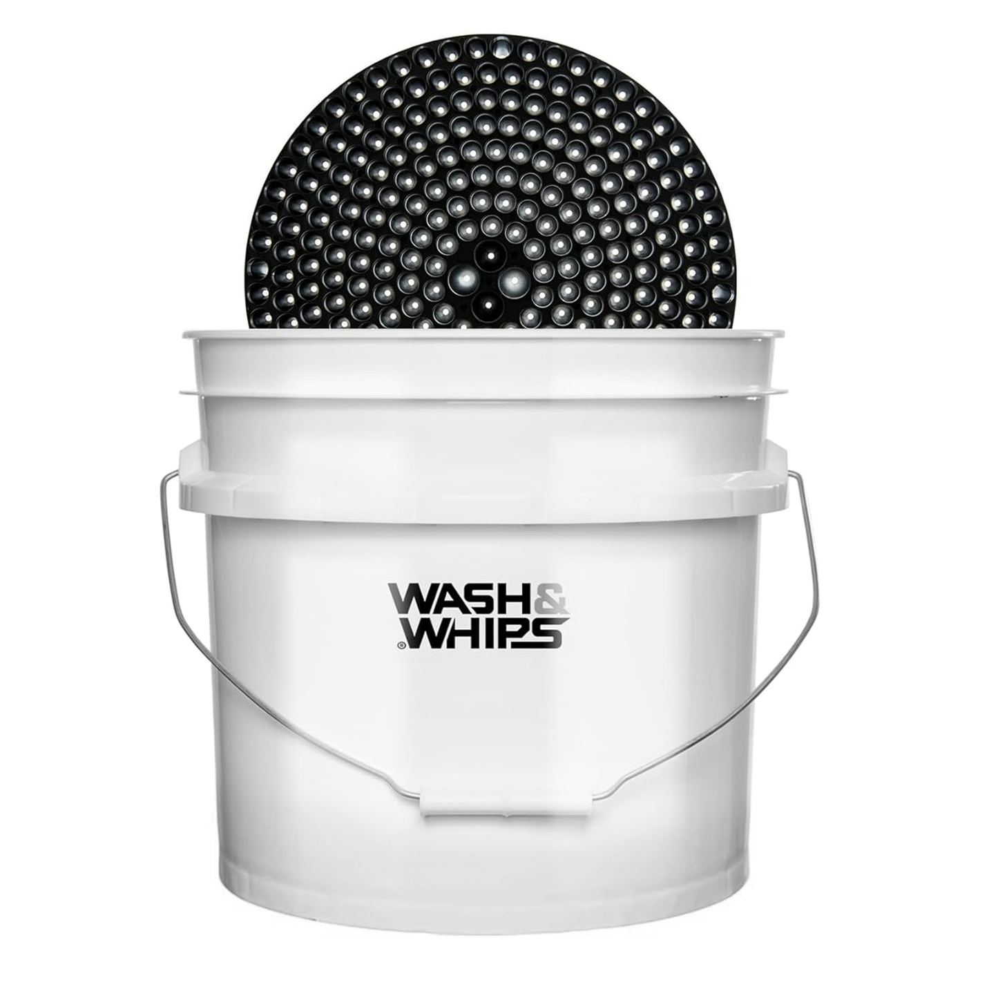 WASH&WHIPS Chenille Premium Scratch-Free Microfiber Lint-Free Blue Wash Mitt 8" x 10"in & Black Pitstop Particle Interceptor