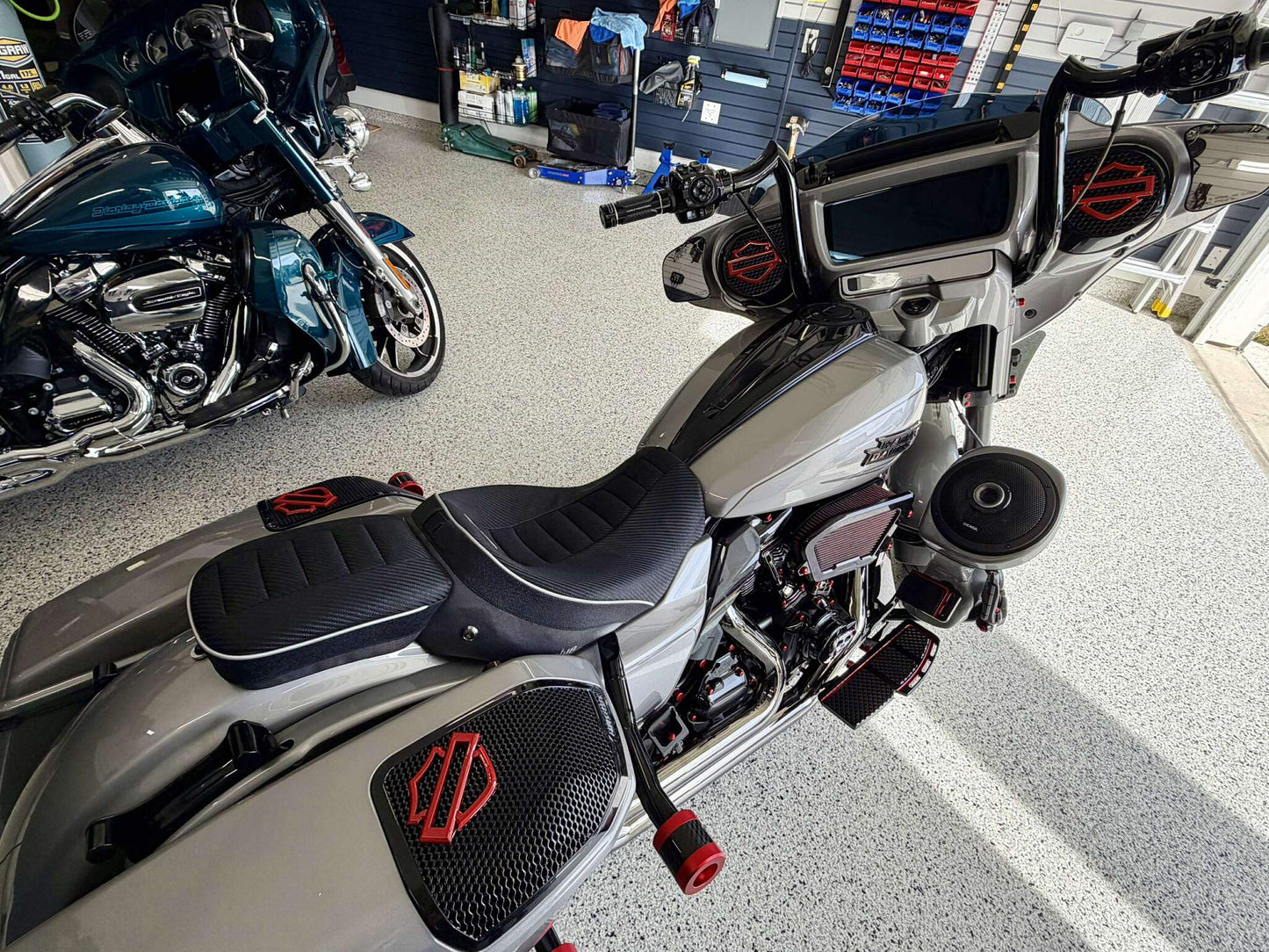 23.5+ Harley inner 3D shield speakers grill covers set