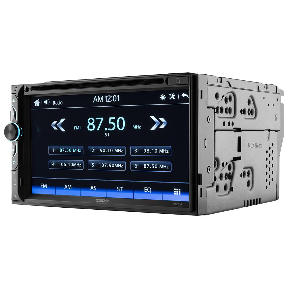 6.9" Touchscreen Double-DIN Headunit with DVD, Bluetooth, USB and Mirror Link