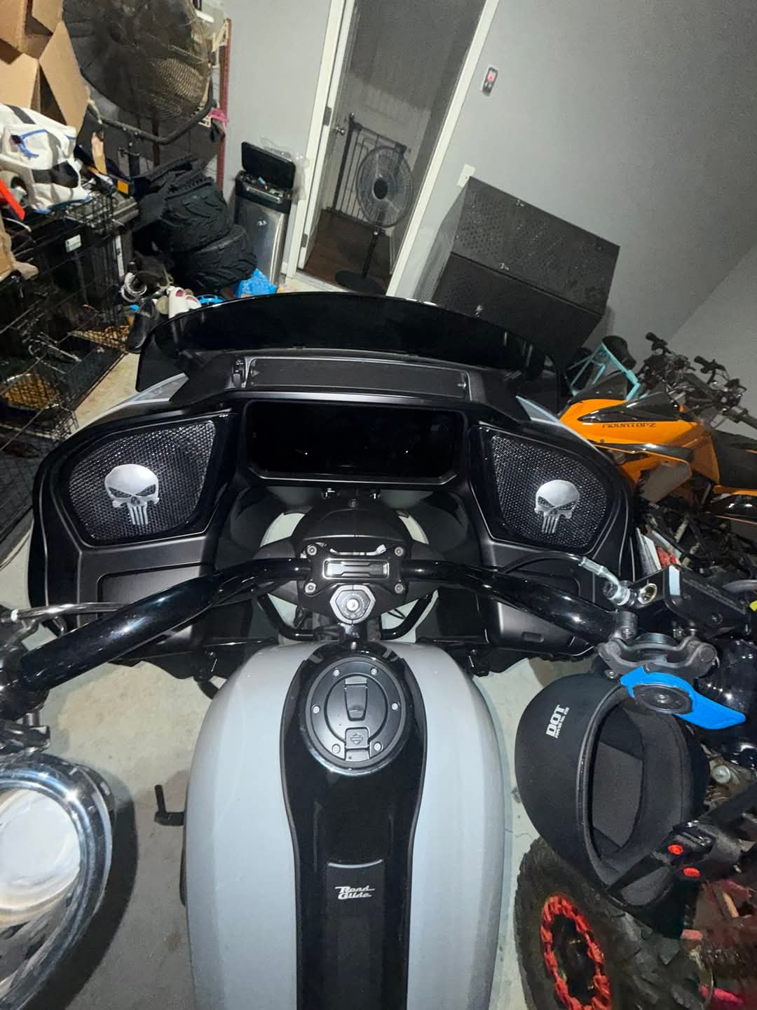 98-2024 Road Glide 3D punisher speakers grill covers set