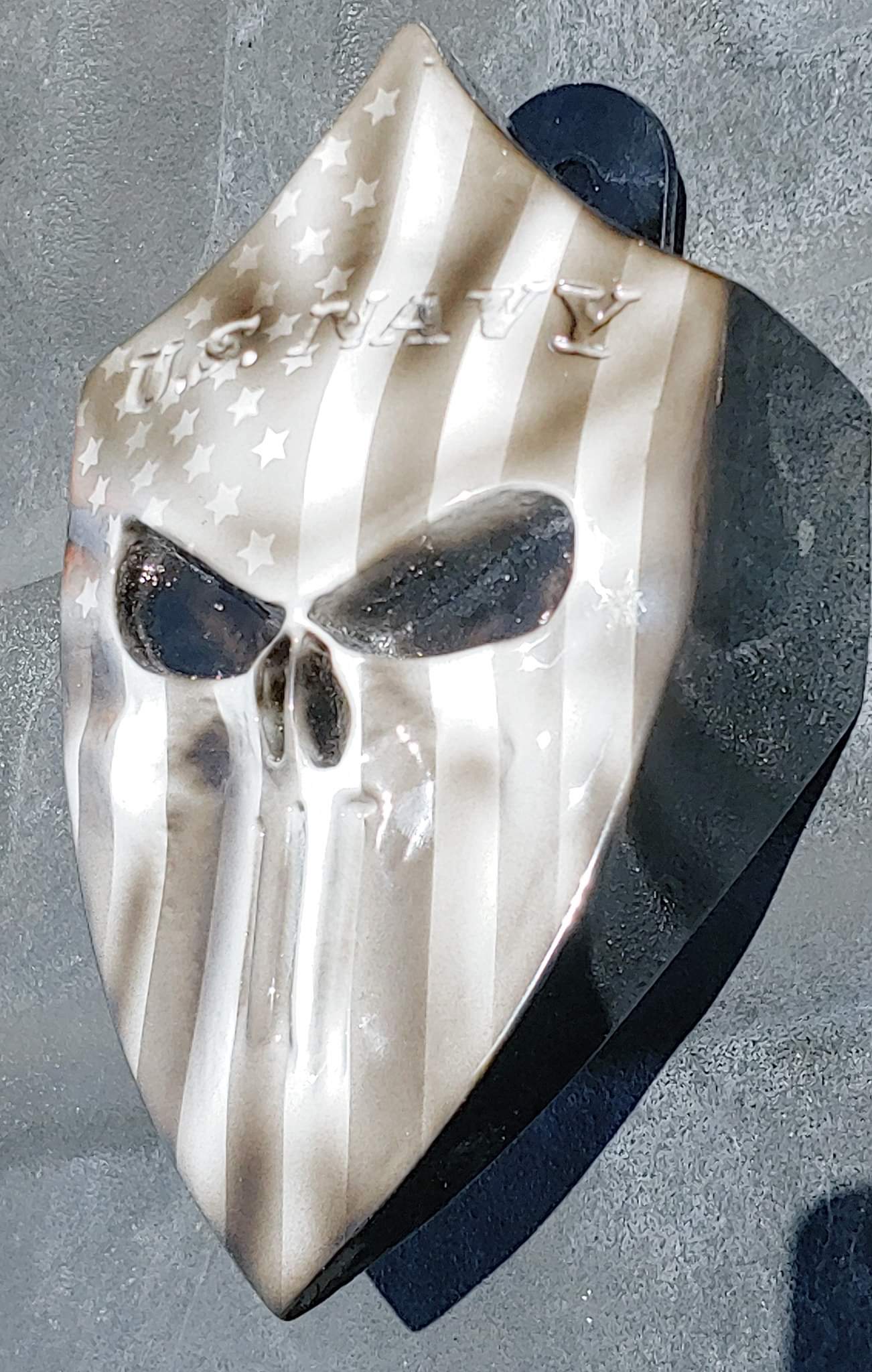 3D Punisher with American flag recessed Navy logo