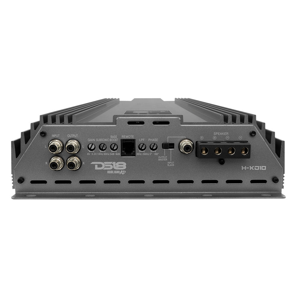 HOOLIGAN KO Silver 1-Channel Amplifier with Voltmeter 10000 Watts Rms @ 1-Ohm Made In Korea