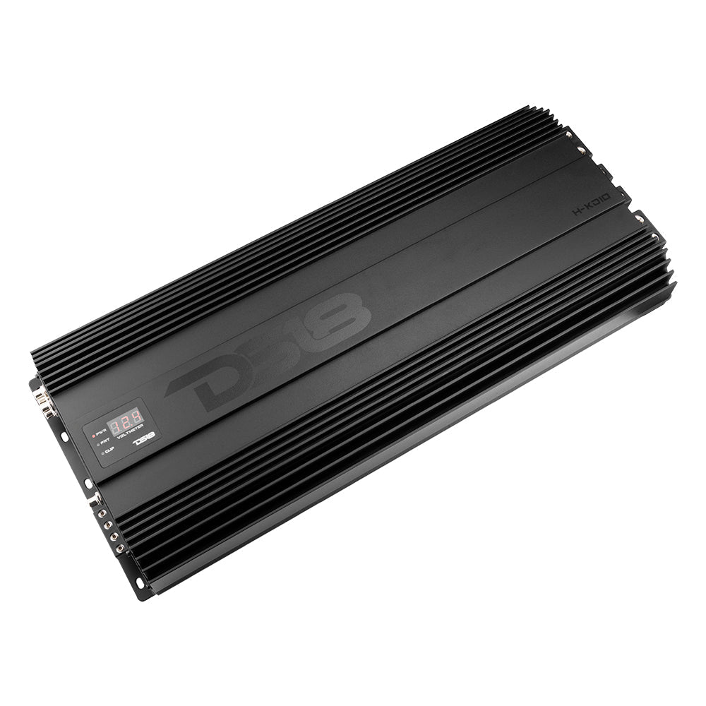 HOOLIGAN KO Black 1-Channel Amplifier with Voltmeter 10000 Watts Rms @ 1-Ohm Made In Korea