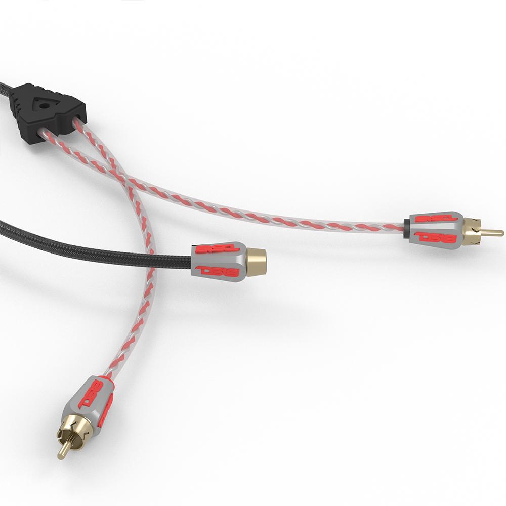 Level 3 RCA 100% Copper OFC Y Connector  2 FEMALE to 1 MALE - BLACK - RED