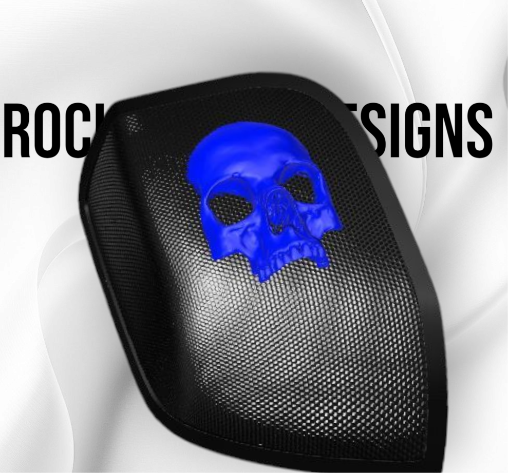 24+ Harley Davidson bag lid Speaker Grill Cover Ancient Skull