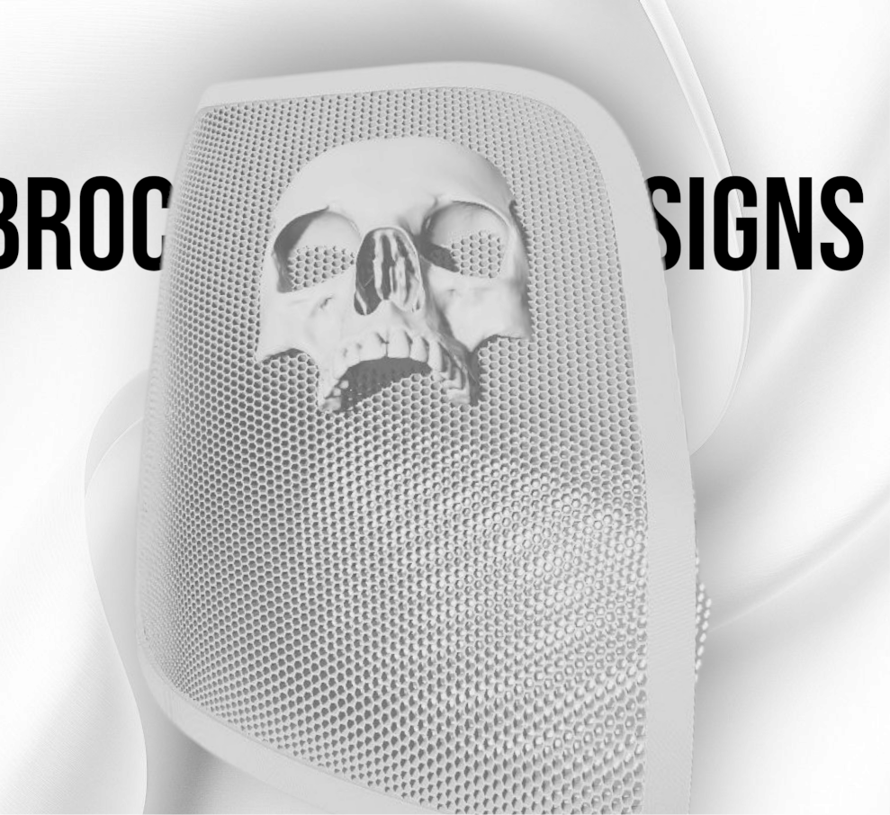 24+ Harley Davidson bag lid Speaker Grill Cover Ancient Skull