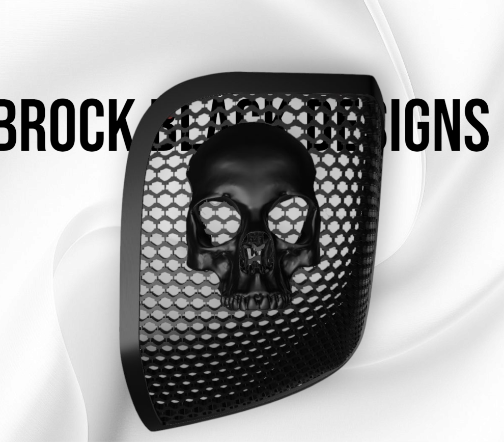 24+ Harley Davidson bag lid Speaker Grill Cover Ancient Skull