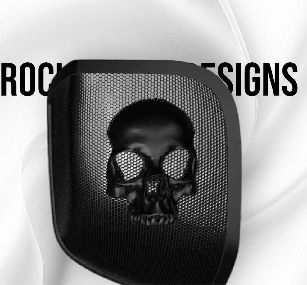 24+ Harley Davidson bag lid Speaker Grill Cover Ancient Skull