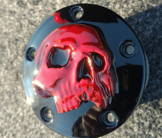 Harley Davidson point covers of twisted red skull
