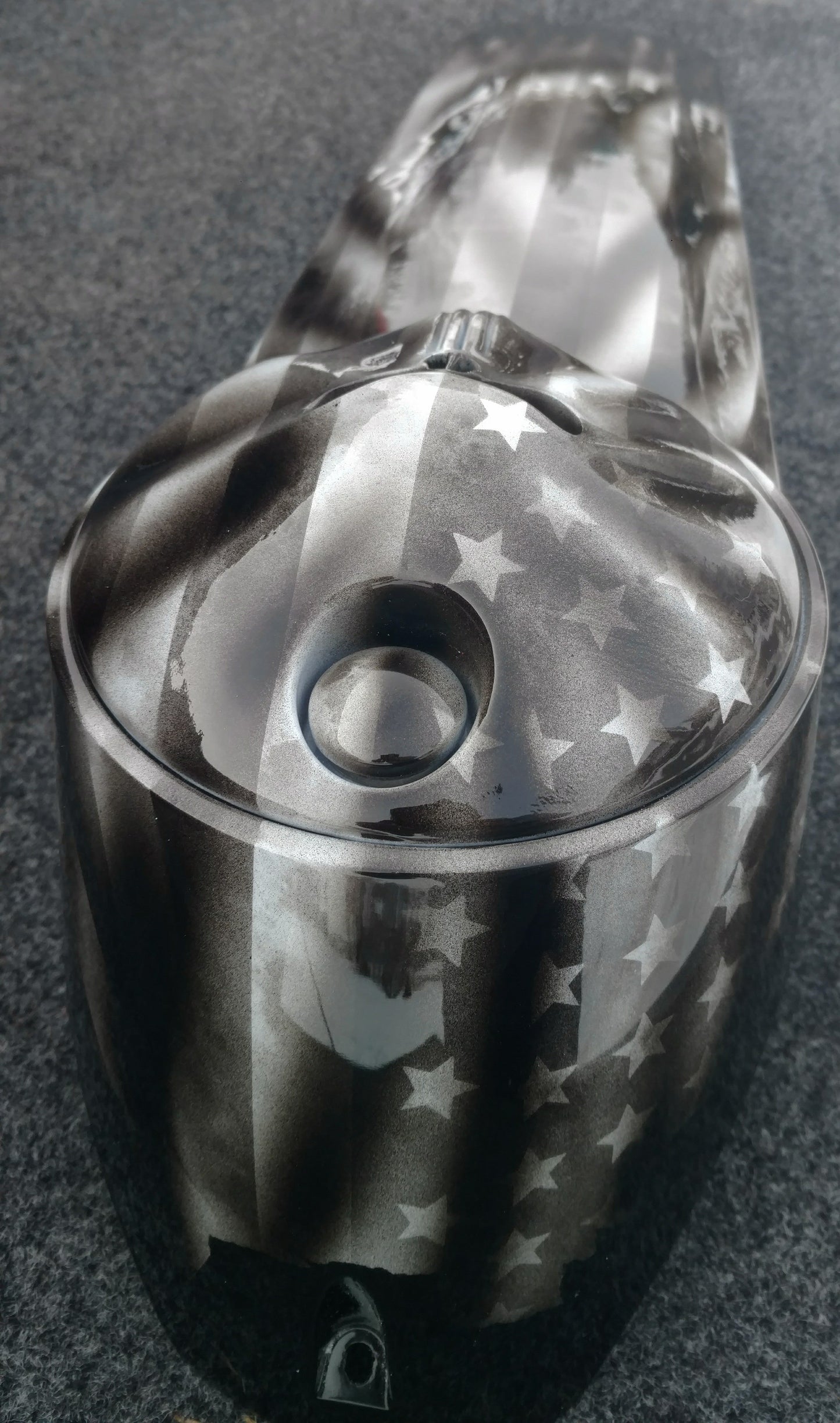 Punisher black and white flag Harley console