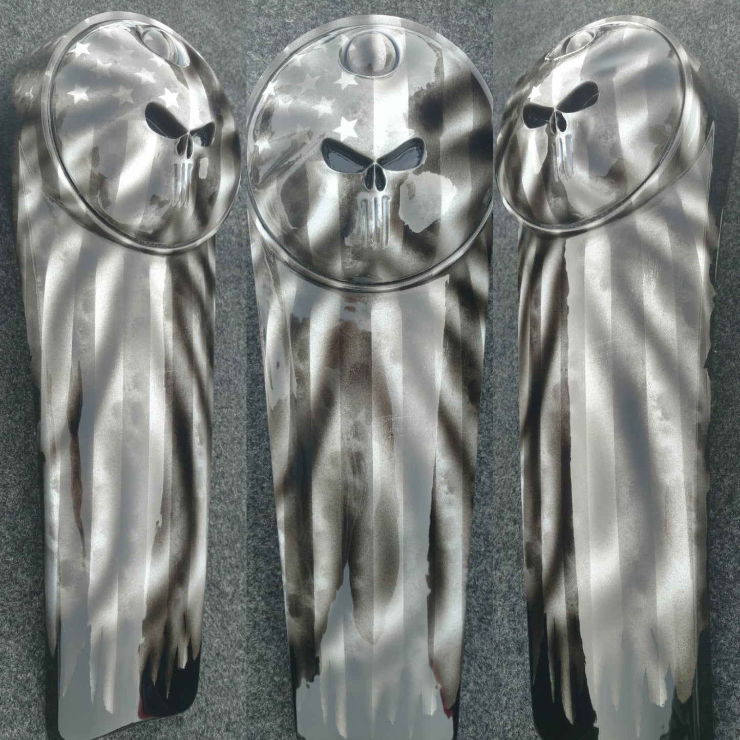 Punisher black and white flag Harley console