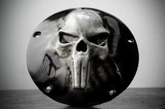 Punisher skull Harley derby and points cover