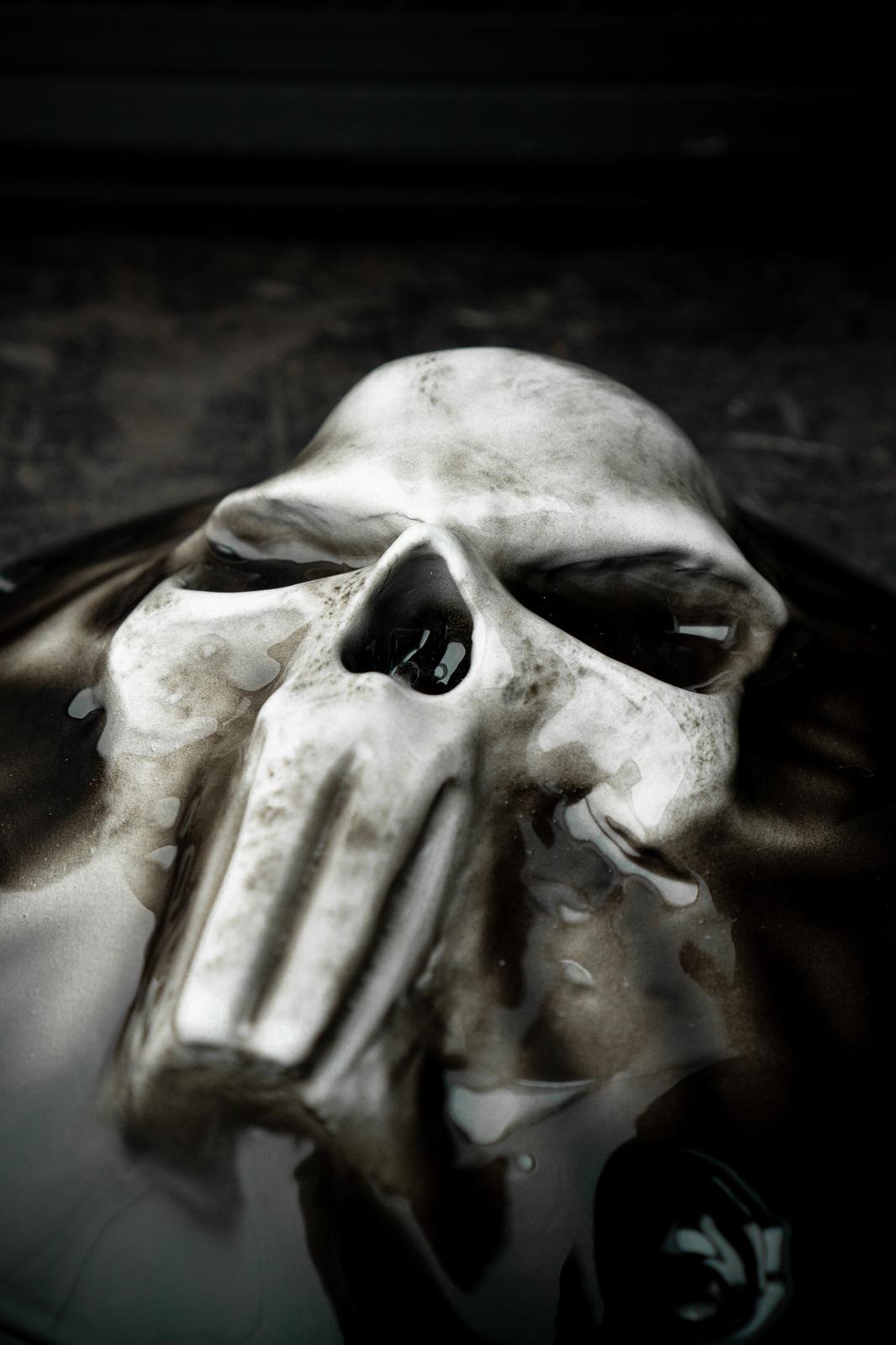 Punisher skull Harley derby cover