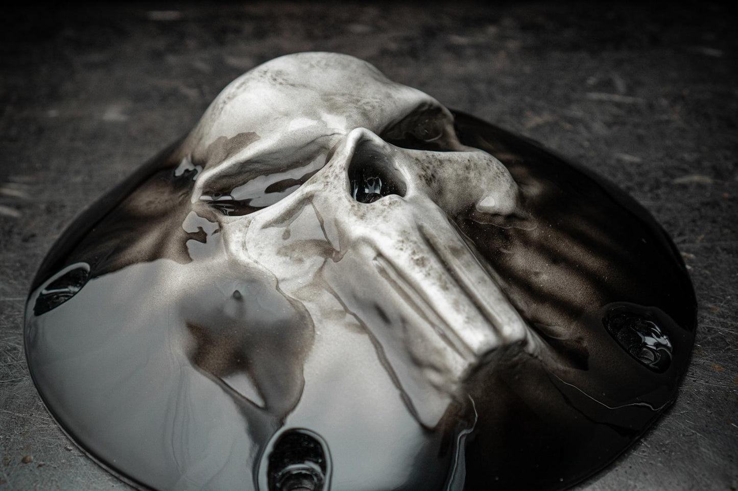 Punisher skull Harley derby and points cover