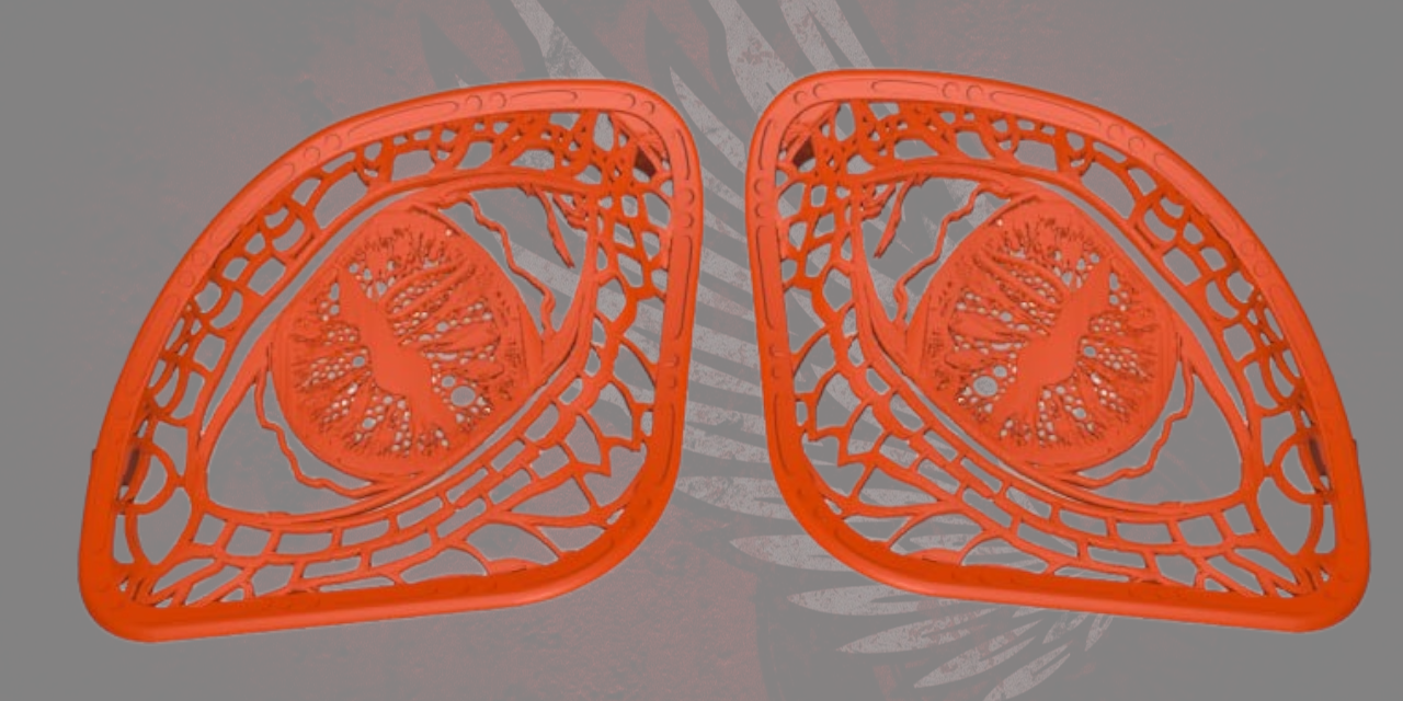 2024+ Road Glide Dragon eye speakers grill covers sets