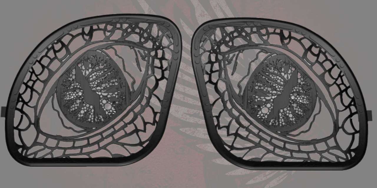 2024+ Road Glide Dragon eye speakers grill covers sets